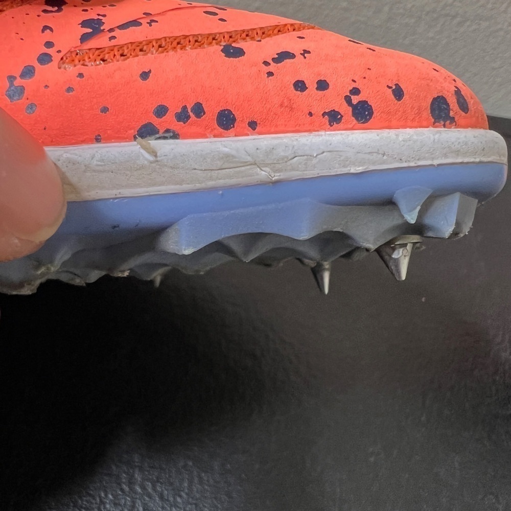NIKE Zoom Rival D 10 Track Spikes US Women's Sz 7.5 Bright Mango Running 🌹 - Picture 6 of 16